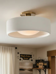 Cerova Porcelain Flush Mount Ceiling Light – Modern Low-Profile Fixture